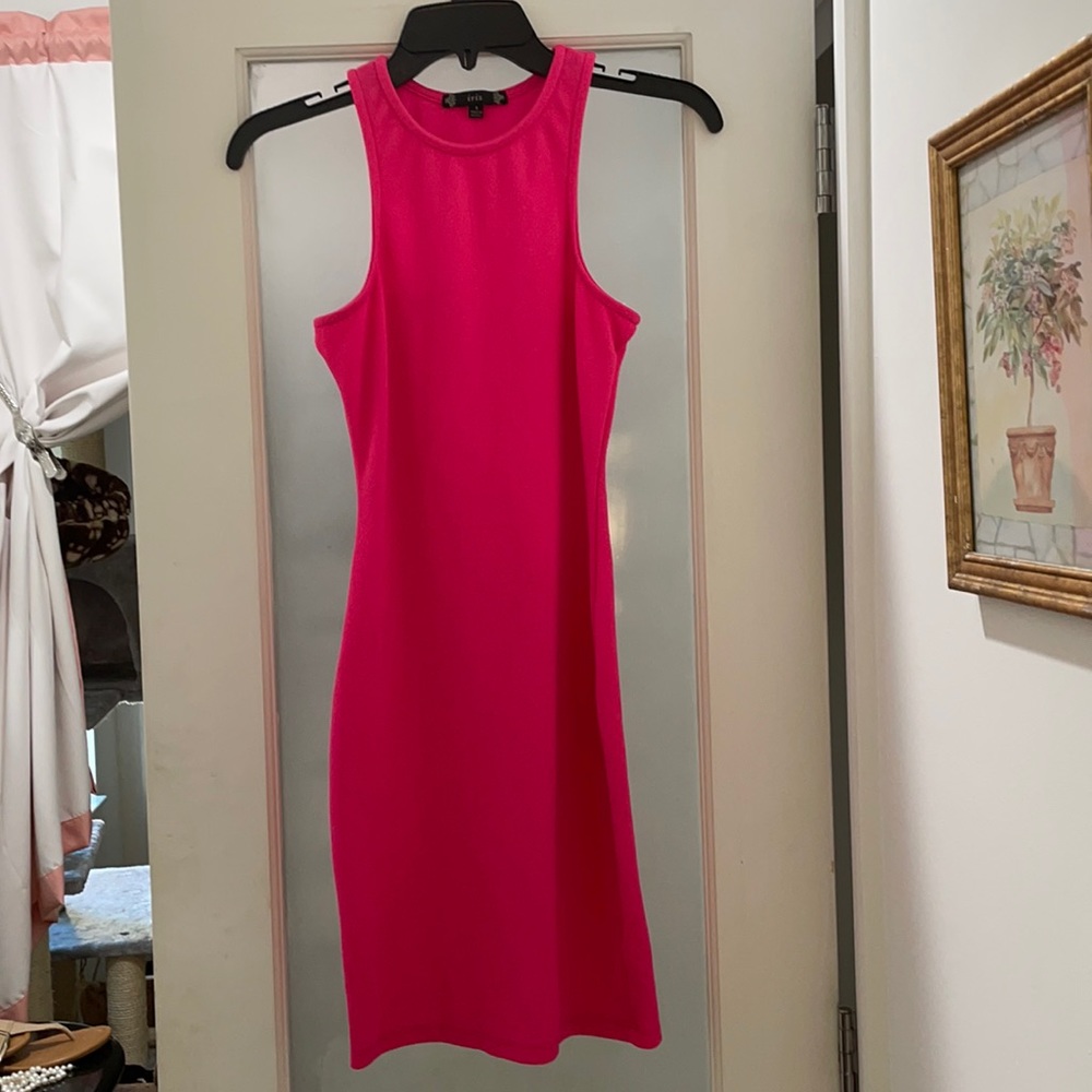Hot Pink Stretchy Bodycon Summer Dress